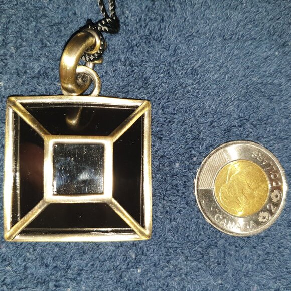 Large Dyrberg/Kern Copenhagen Black Art Deco Pendant - Picture 5 of 11